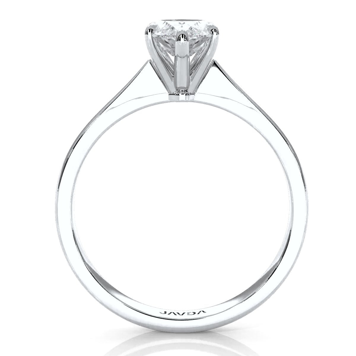 3g Lab Grown Diamond Tapper Solitaire IGI Certified Engagement Ring Setting 2mm 1.00 Ctw.